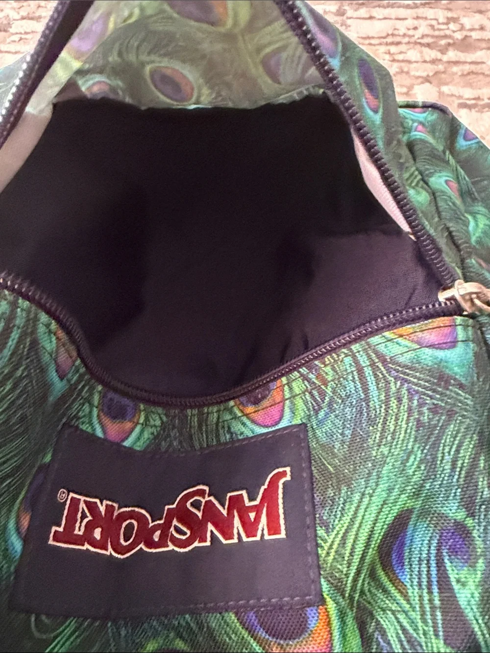 Jansport Peacock Feather Pattern Backpack - Green & Blue
